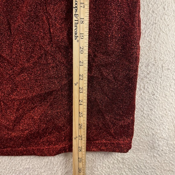 SHEIN CURVE Red Sparkle Strapless Sweetheart Neckline Bodycon Mini Dress 4XL - Picture 7 of 10